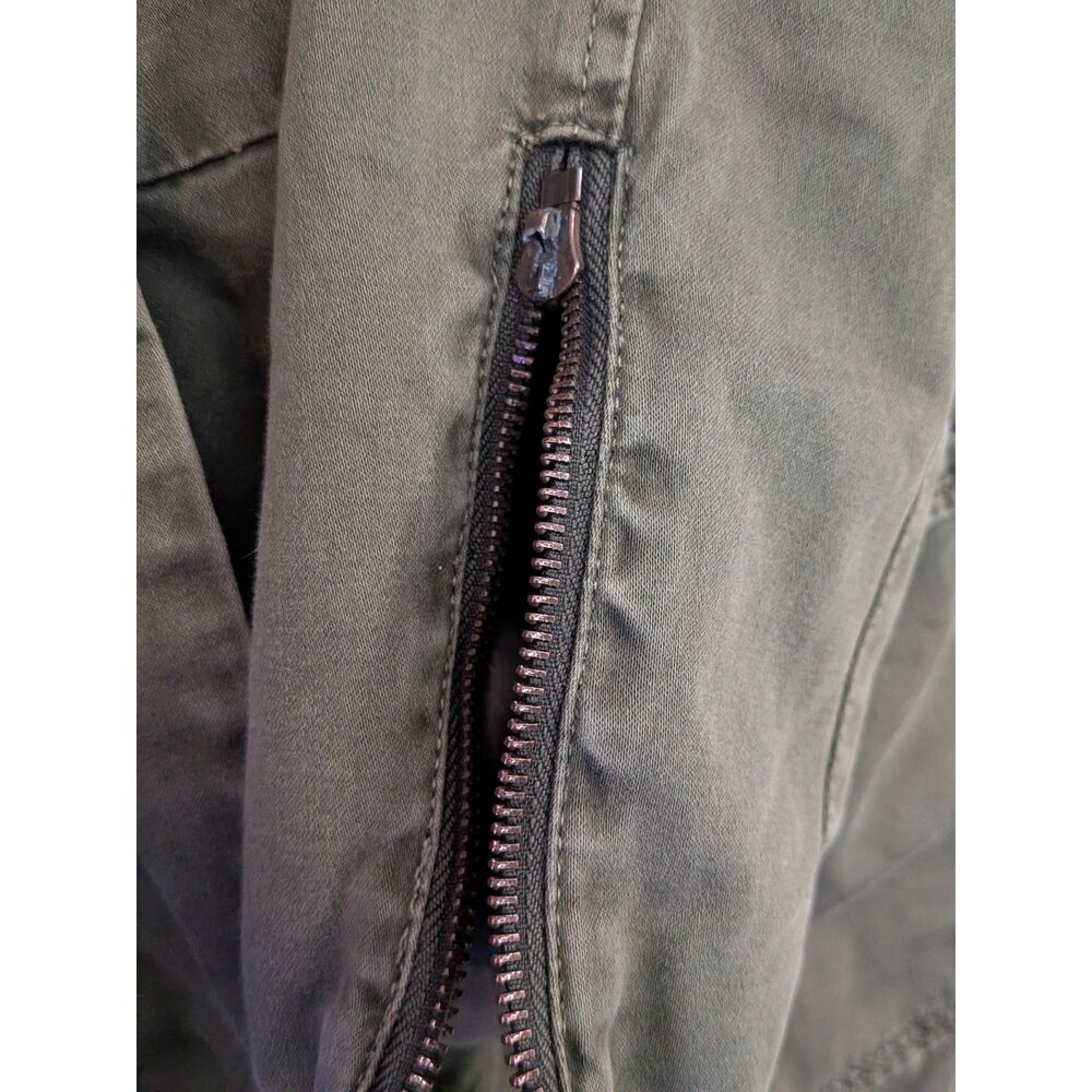 ZARA Trafaluc Military Jacket Women Olive Green Utility Windbreaker No Hood - Picture 8 of 12